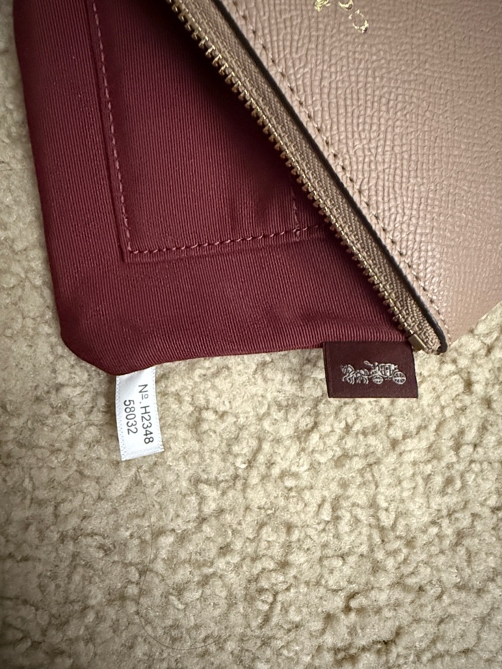 Coach Corner Zip Wristlet Wallet Gold / Taupe 50832 - NWT + Box - Picture 4 of 6